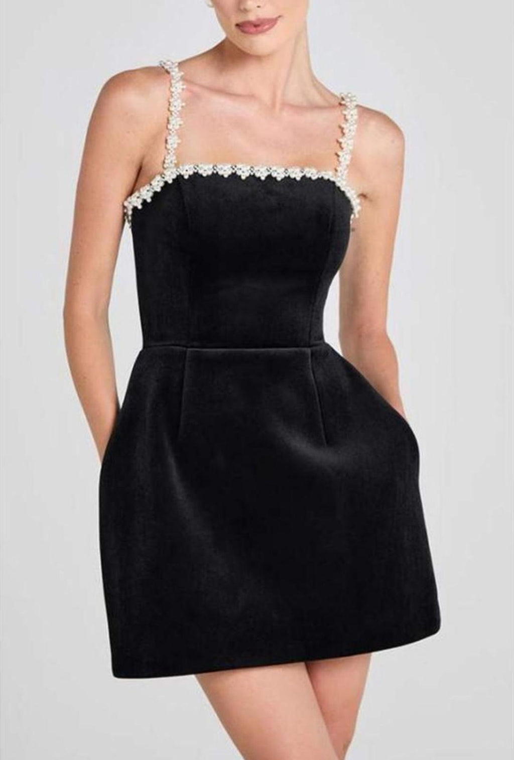 Tight Waist Spice Girl Velvet A Line Skirt Dress