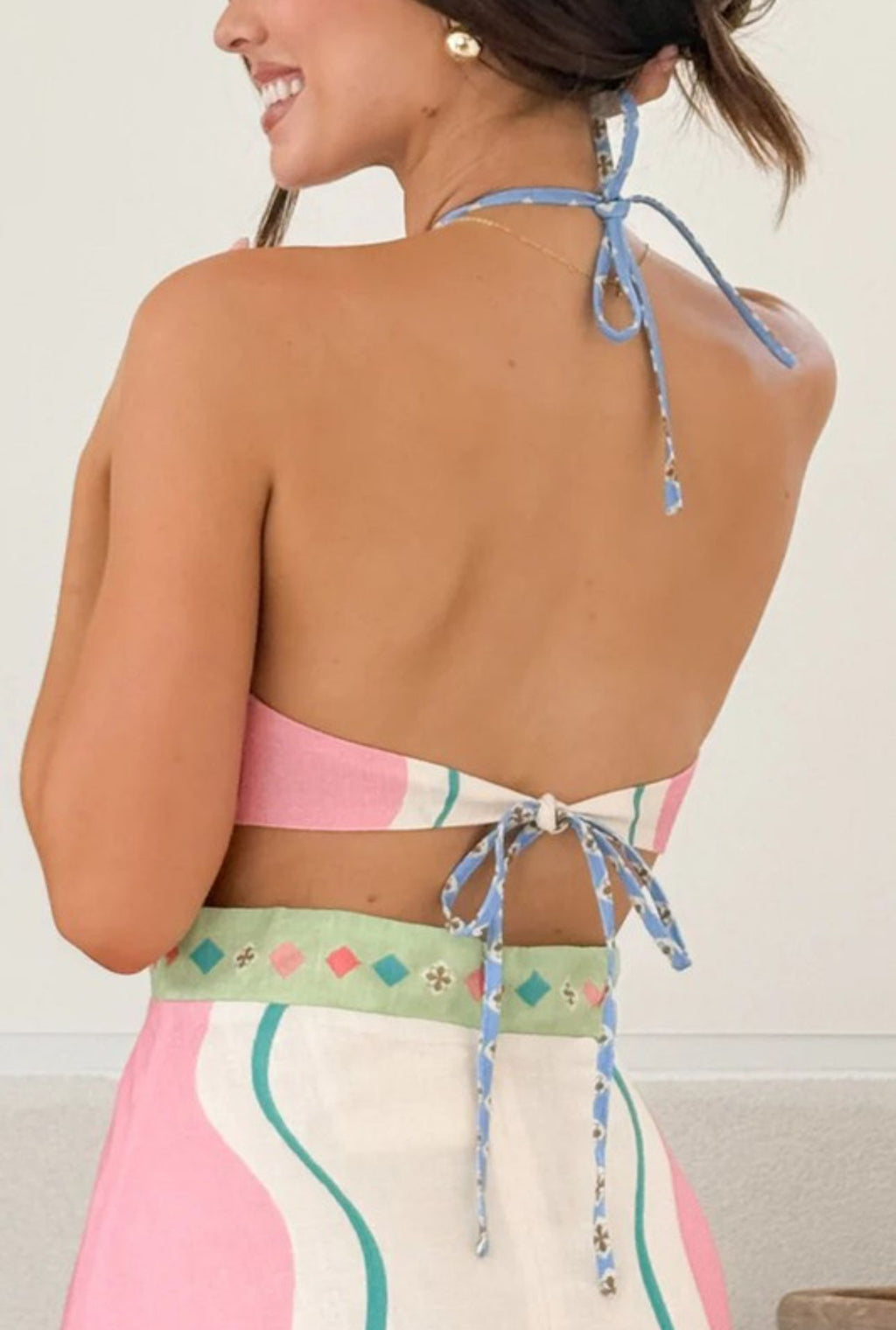 Halter Neckline Maxi Dress